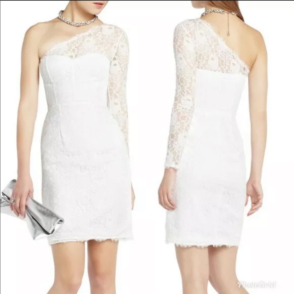 Bcbg white lace Arlena dress size 6